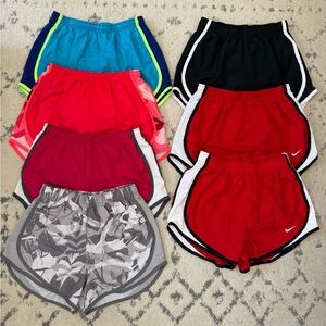 Lot of 7 Nike Tempo Dri Fit shorts women’s size extra small xs
